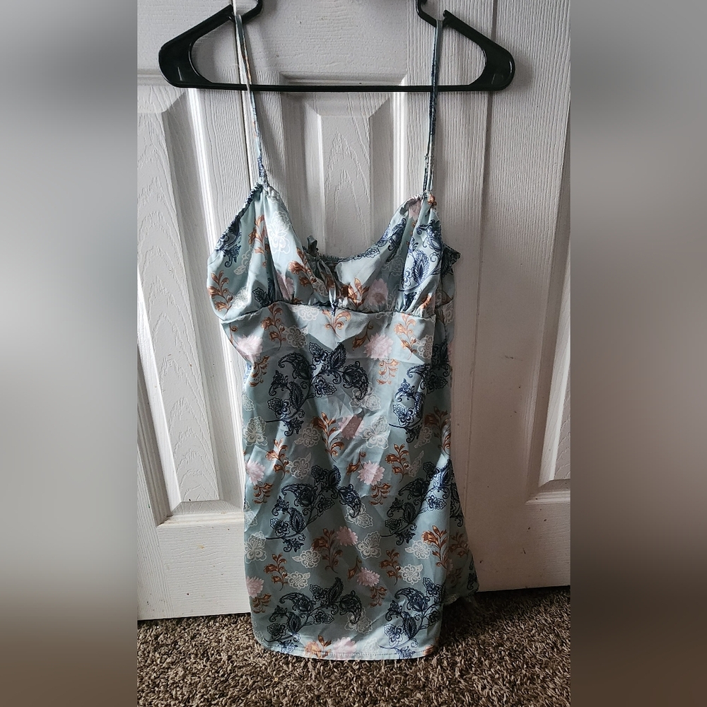 Floral Print Spaghetti Strap Dress
